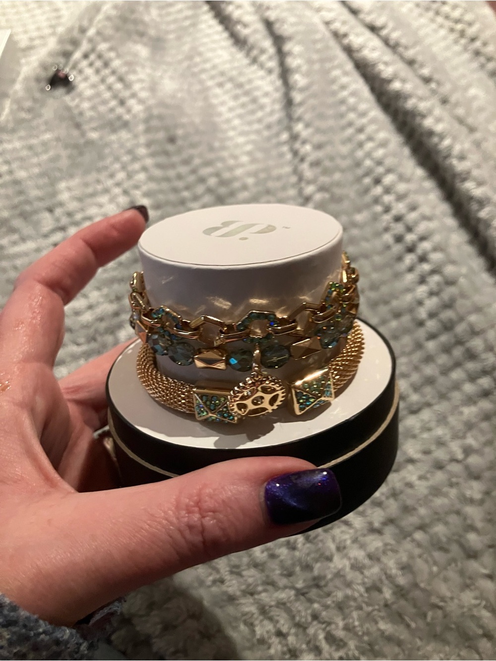 Bomb Party "Charmed in Chains" Halloween 2025 stacked bracelet